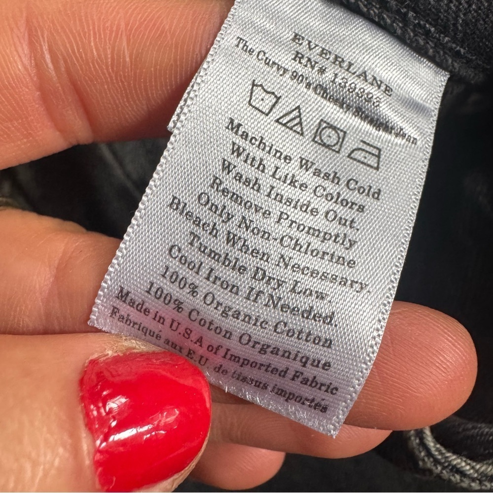 Everlane jeans The Curvy 90's Cheeky Straight Grey washed black 29 new - Picture 9 of 16